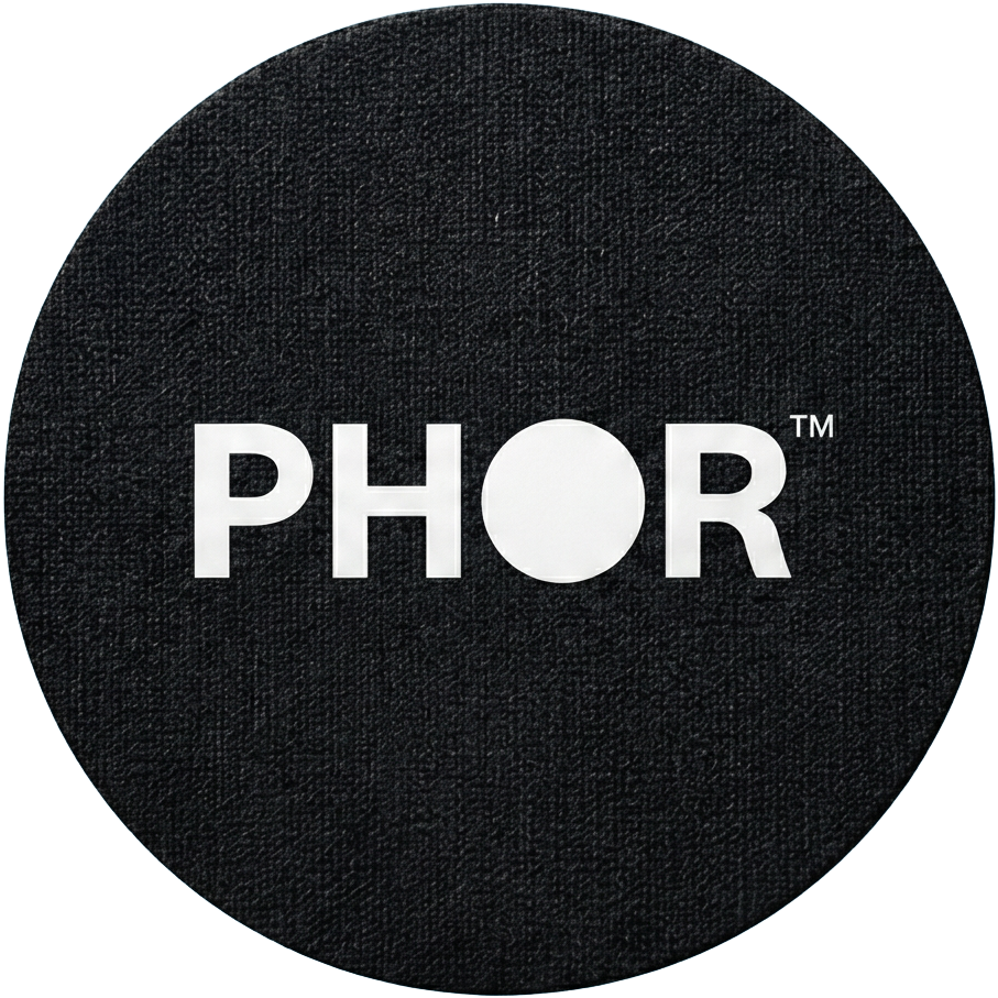 PHOR reusable engine — black circular patch with the white PHOR wordmark